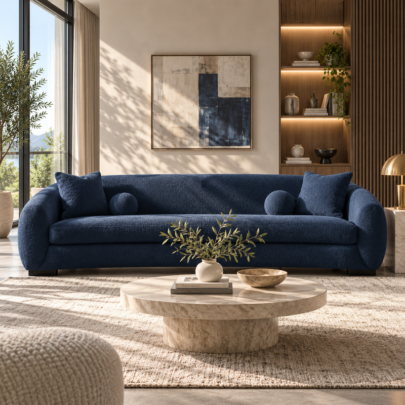 Boucle Sofa ( 250W / 280W /  300W ) - Bouclé