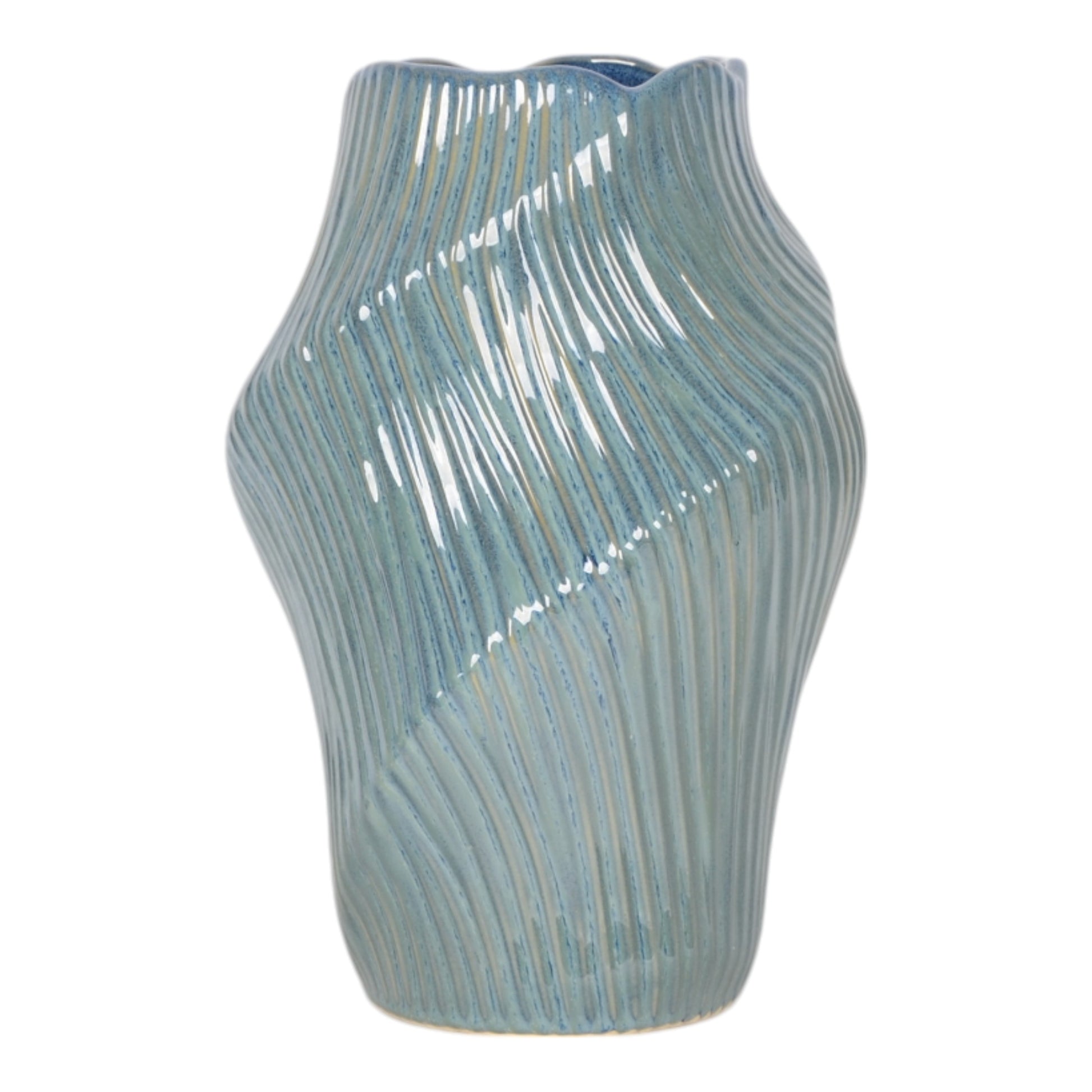 الفاز من تيهاني باللون الأزرق / الكريمي Tihany Blue/Cream Vase