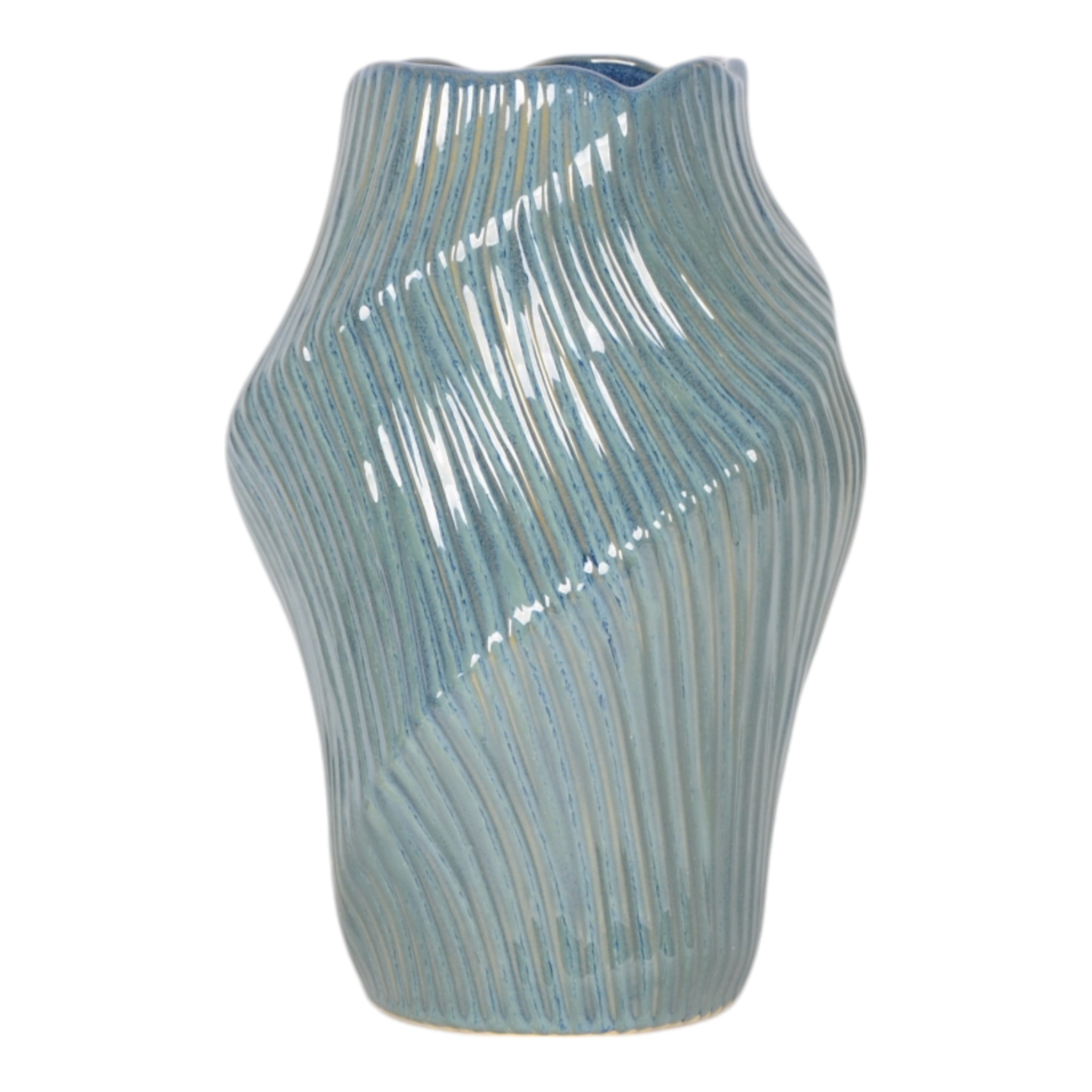 الفاز من تيهاني باللون الأزرق / الكريمي Tihany Blue/Cream Vase