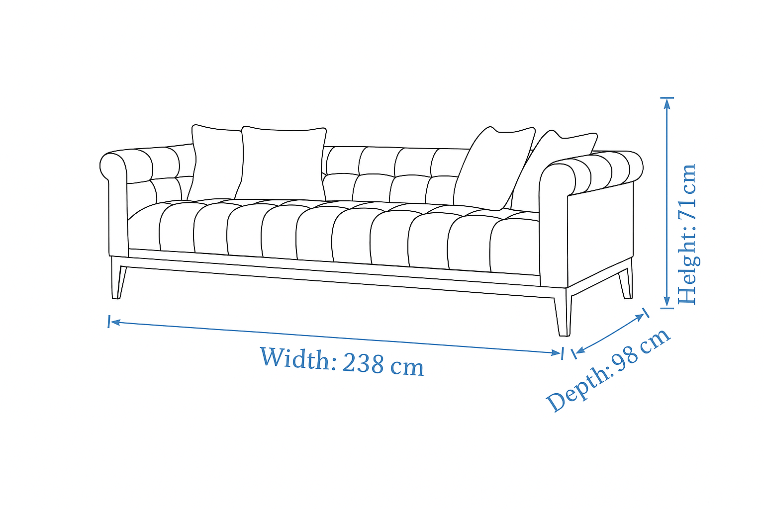Agate Sofa (238cm) Sofas & Loveseats| Roots Furniture