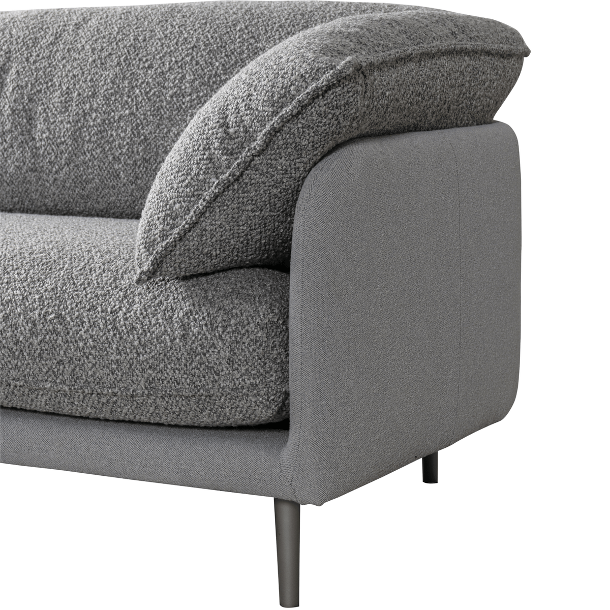 Ahad Grey Boucle 4 Seater Sofa XL Sofas| Roots Furniture