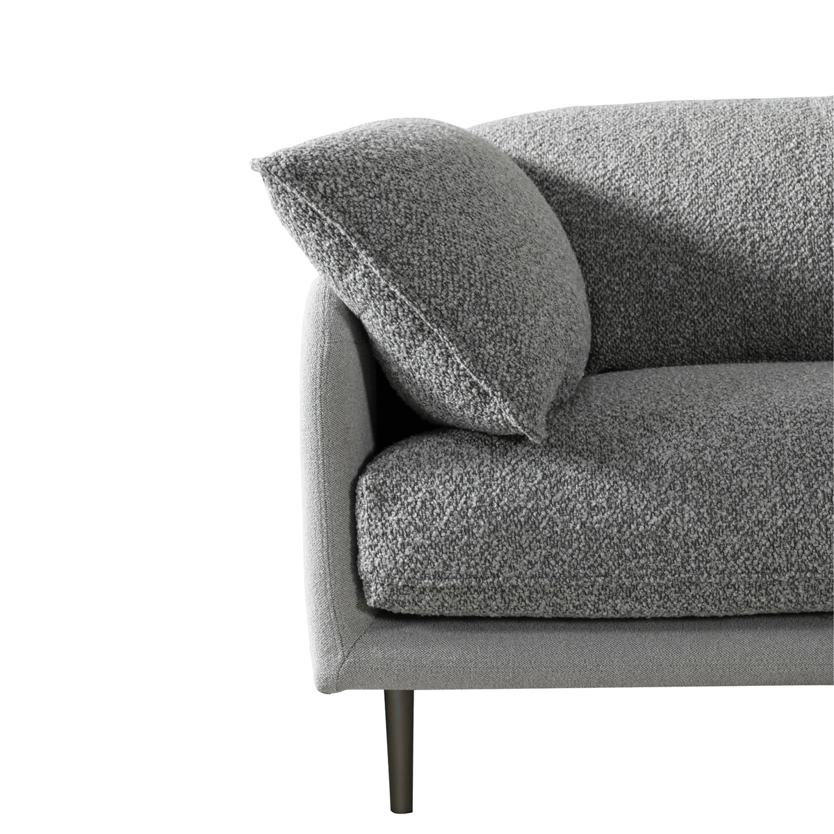 Ahad Grey Boucle 4 Seater Sofa XL Sofas| Roots Furniture