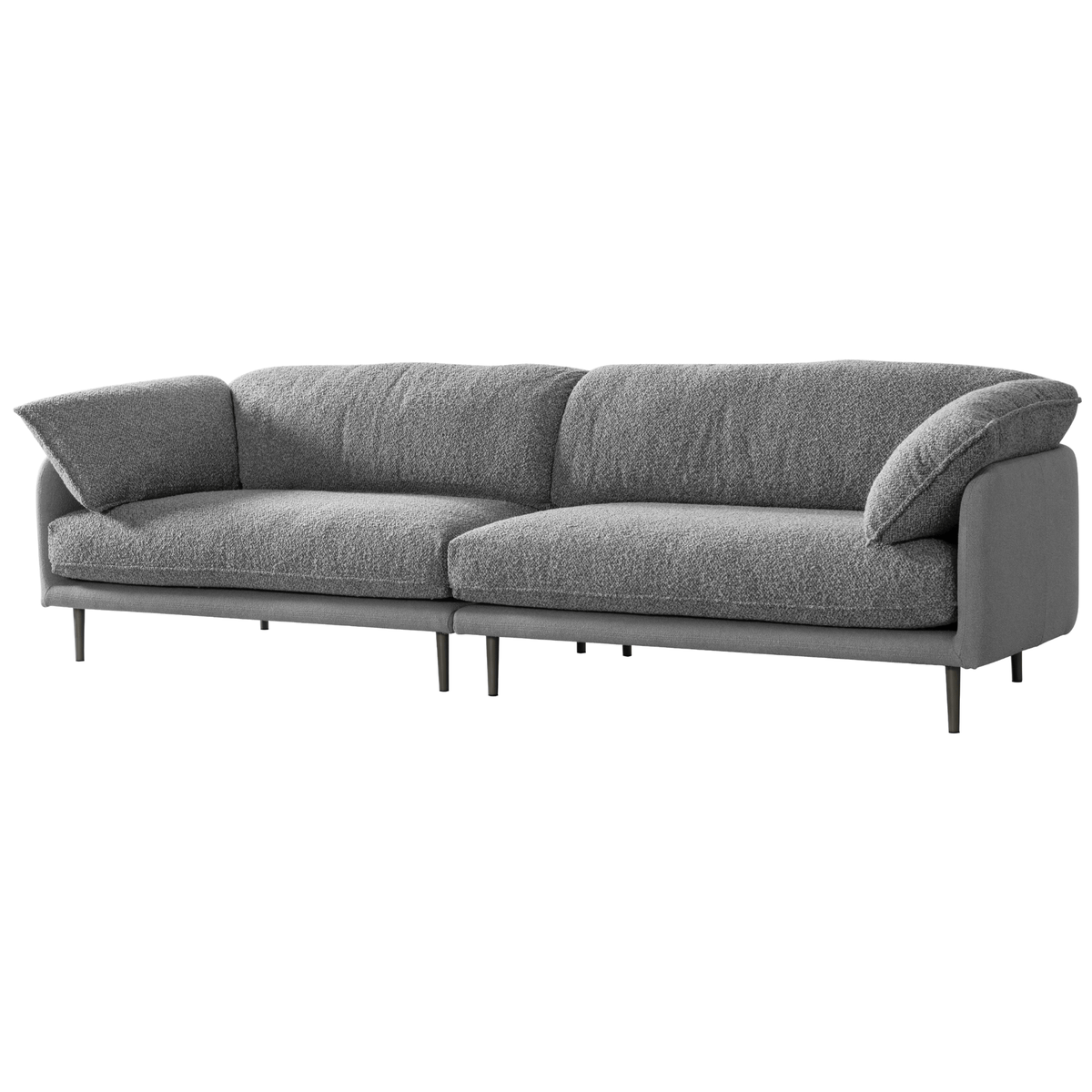Ahad Grey Boucle 4 Seater Sofa XL Sofas| Roots Furniture