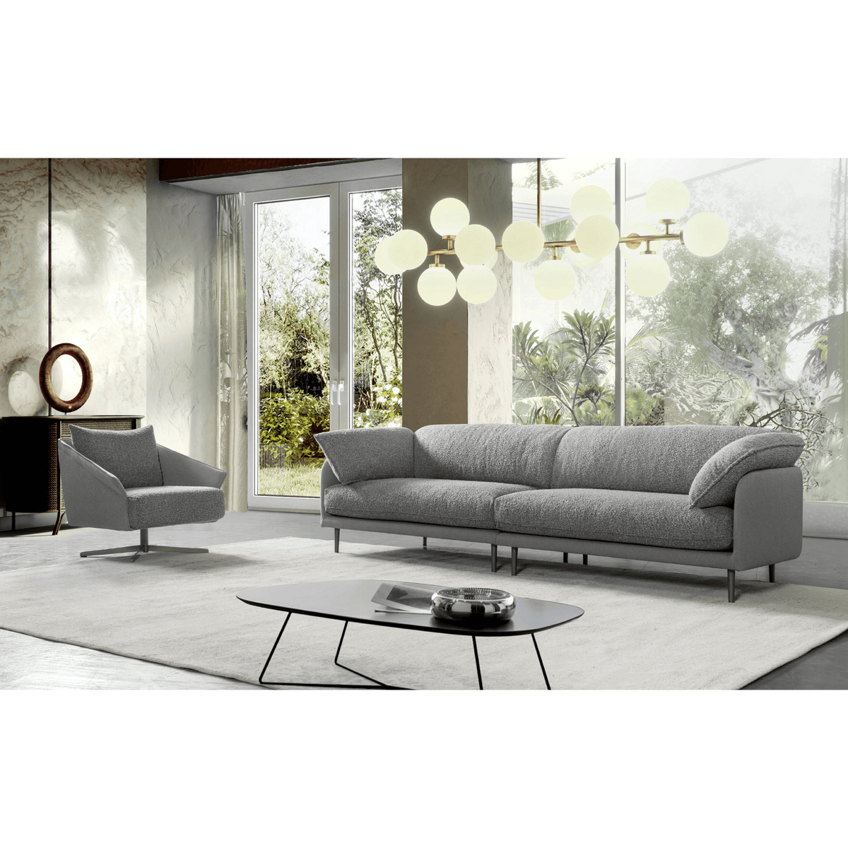 Ahad Grey Boucle Chair Chairs| Roots Furniture