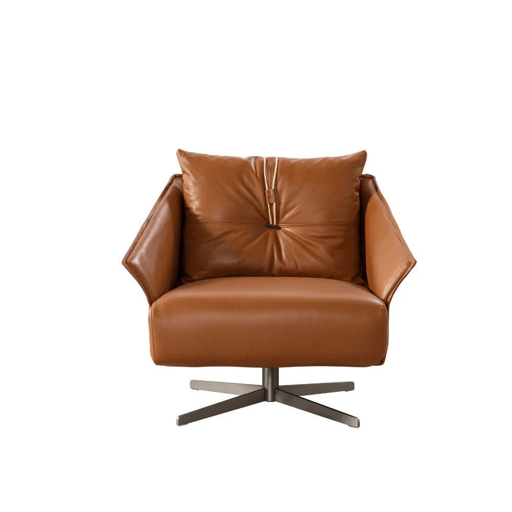 Ahad Camel Leather Sofa Set