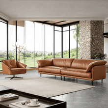 Ahad Camel Leather Sofa Set