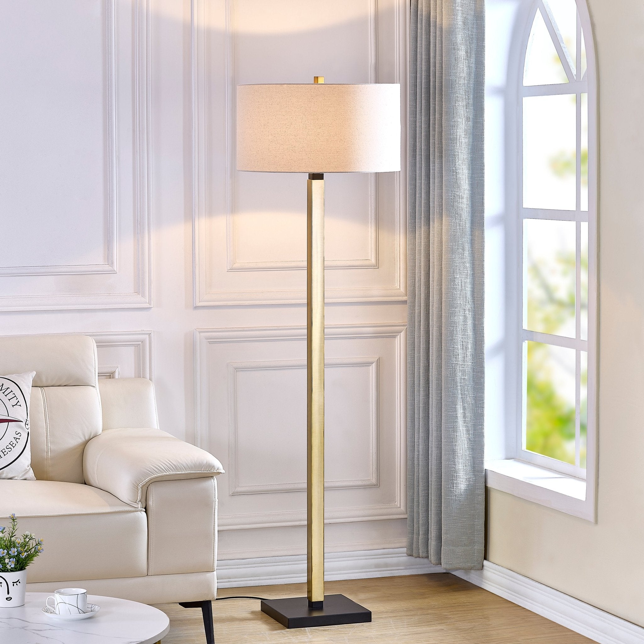 72'H Nebula Gold Metal Floor Lamp Floor lamps| Crestview