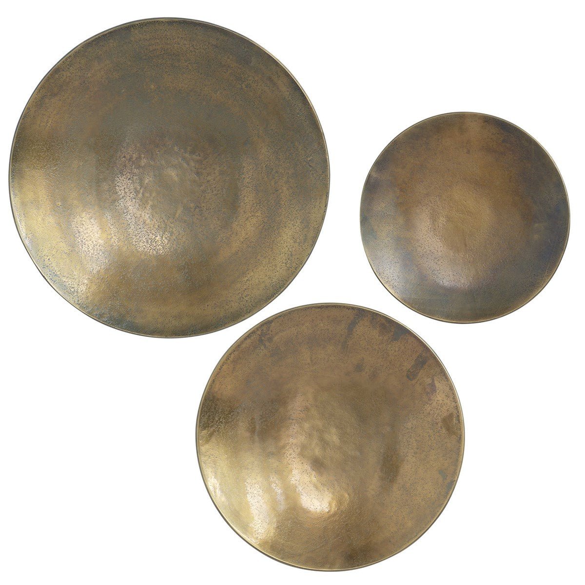Aitana Metal Wall Decor, Antique Brass, S/3 Wall Decors| Uttermost