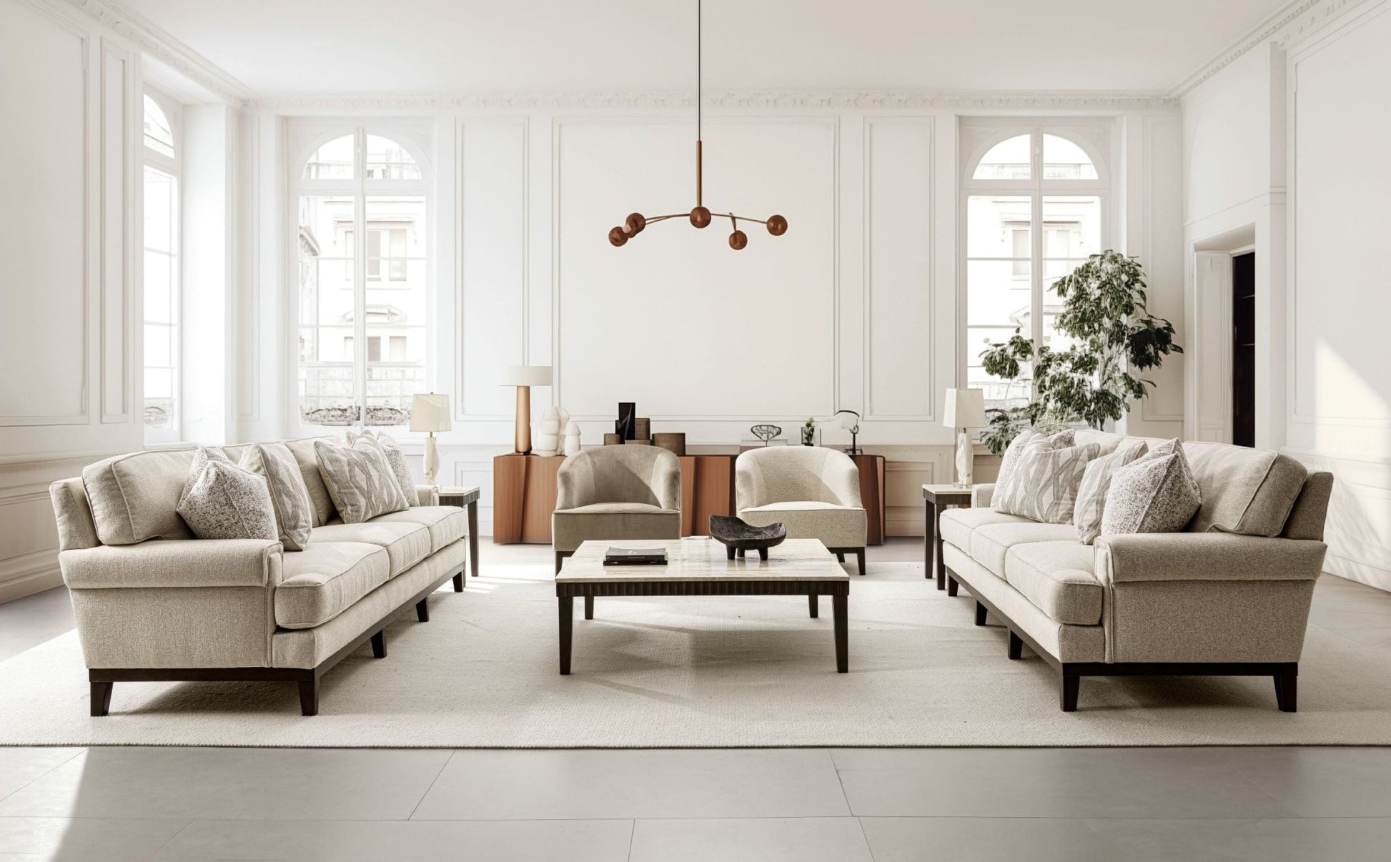 Ajda Beige 5 Seater Sofa XL Sofas| Roots Furniture