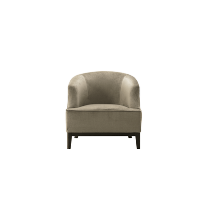 Ajda Brown Velvet Accent Chair - Al Rugaib Furniture