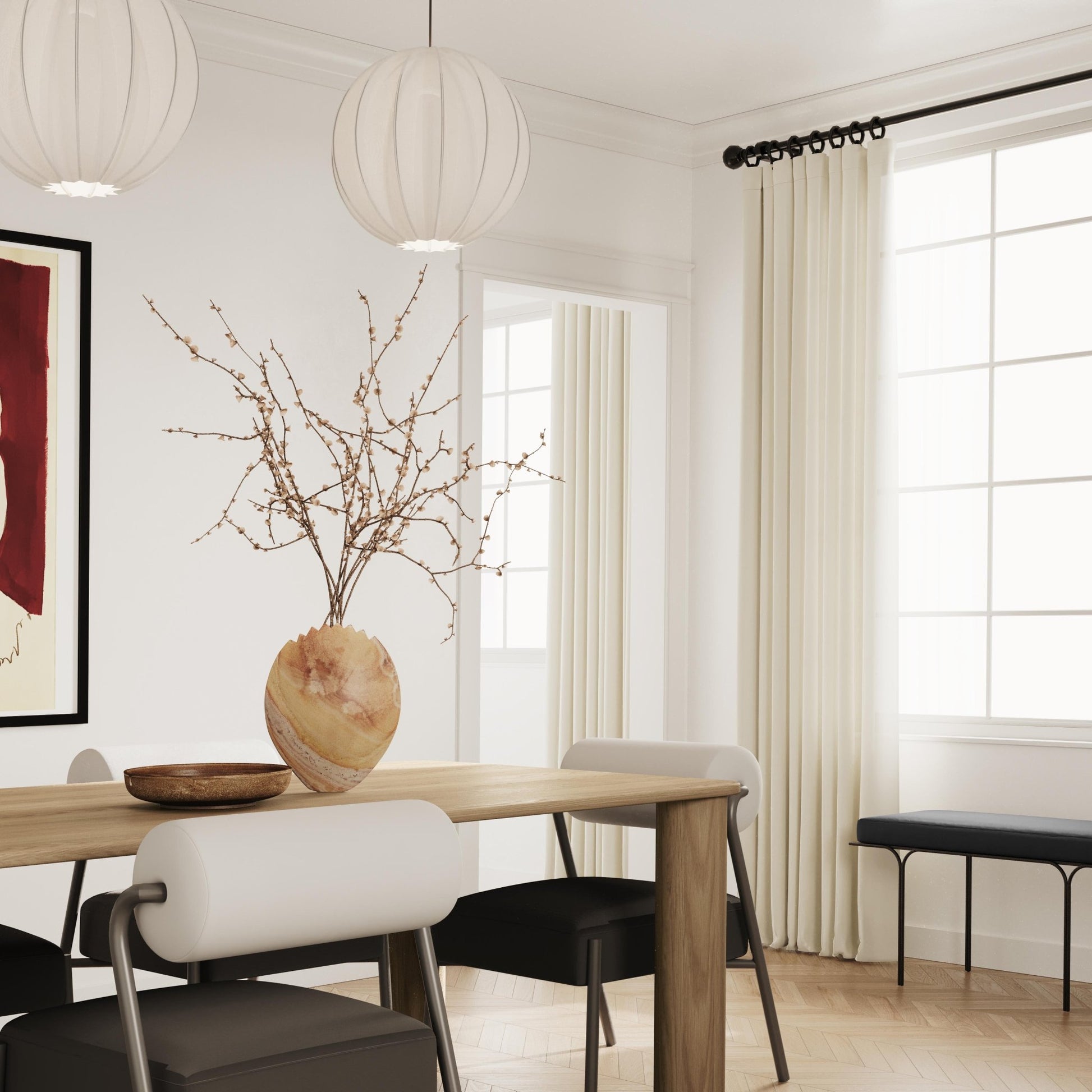 Akola Natural Oak Rectangular Dining Table Dining Tables| TOV