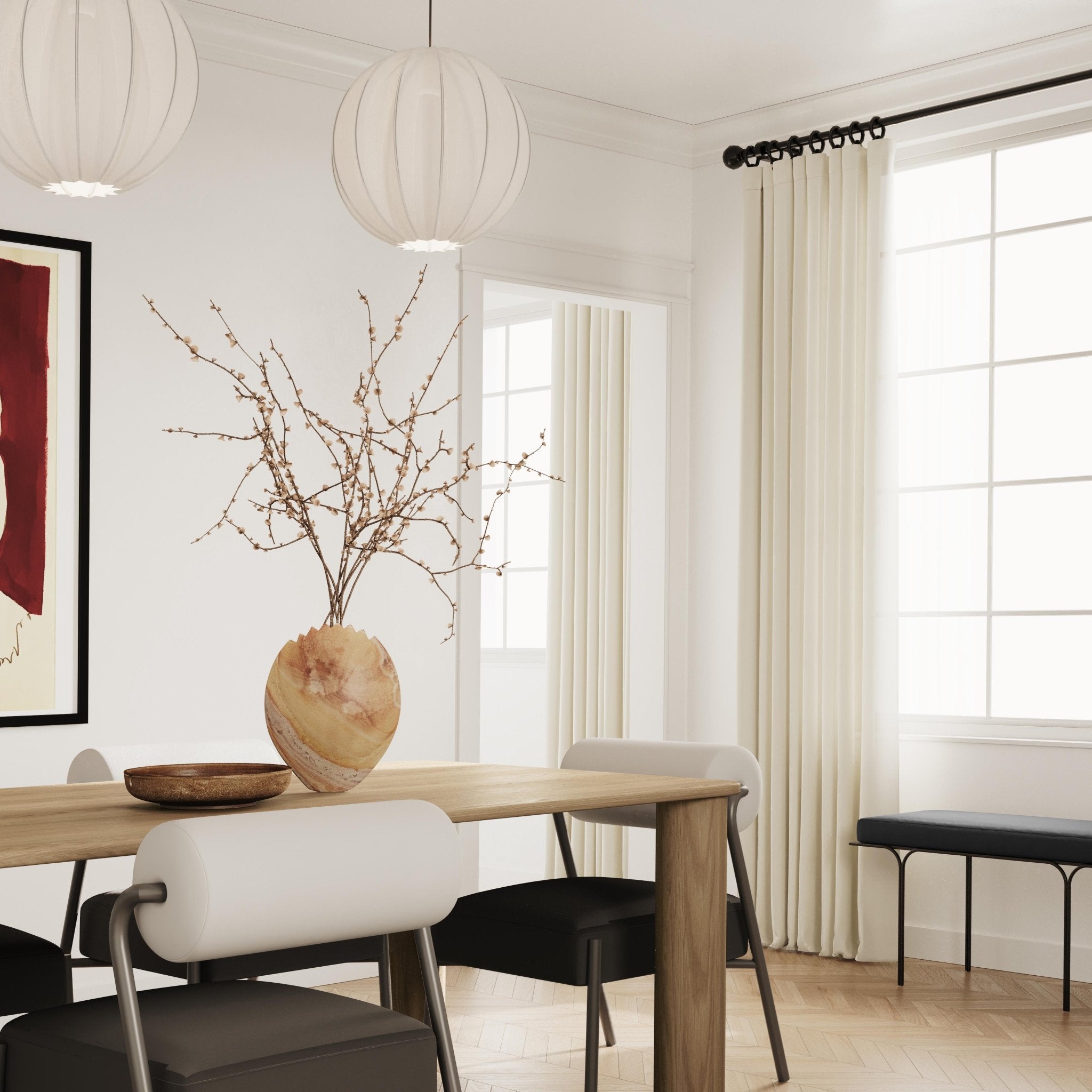 Akola Natural Oak Rectangular Dining Table Dining Tables| TOV