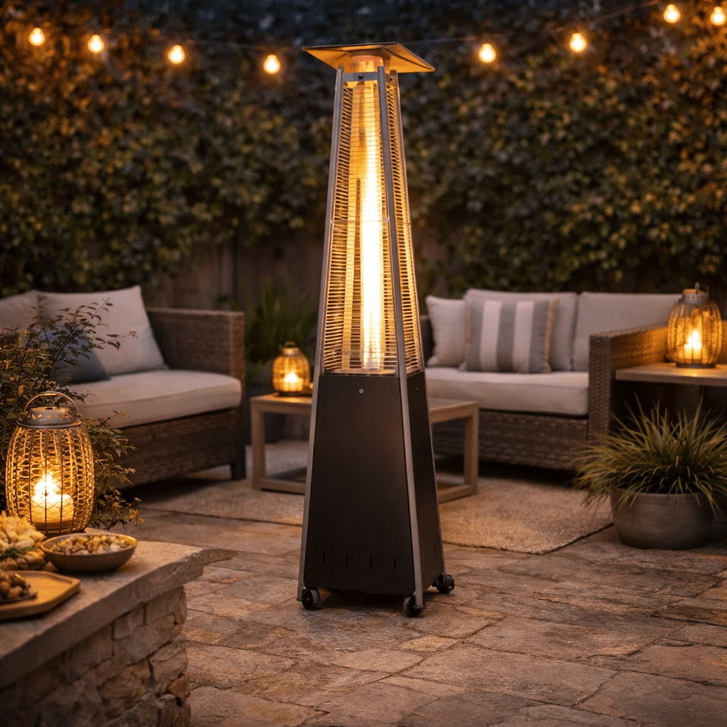 Al Faisaliyah Heater - Black& stainless steel Outdoor Heaters| Roots Furniture