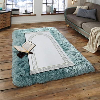 Al - Huda Memory Foam Prayer Mat – 2.5 cm Thick | Soft Velvet Fabric | Joint & Knee Support | Foldable Design - Al Rugaib Furniture