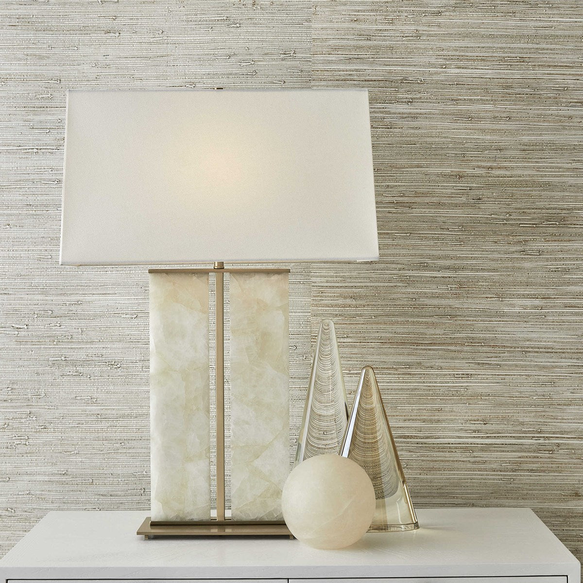 Alabaster Orb Table Decors| Uttermost
