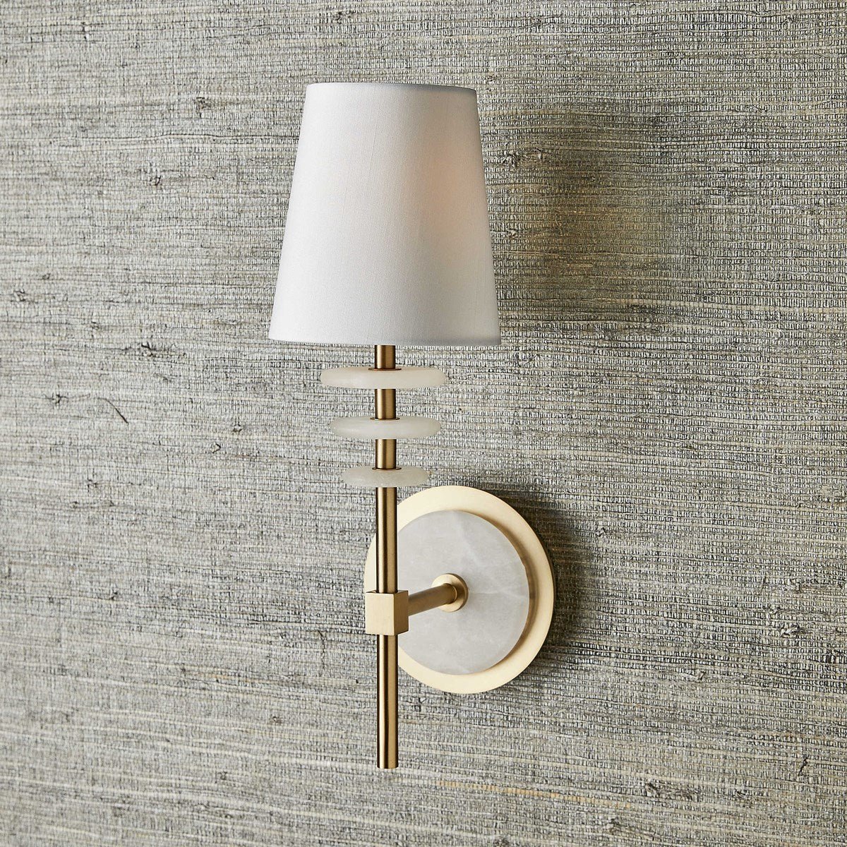 Alabaster Torch, 1 Lt Sconce Wall Sconces| Uttermost