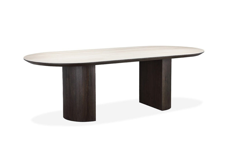 Alabaster Travertine Dining Table - Al Rugaib Furniture