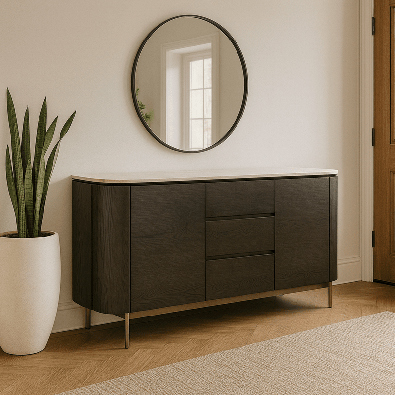 Alabaster Travertine Sideboard - Al Rugaib Furniture