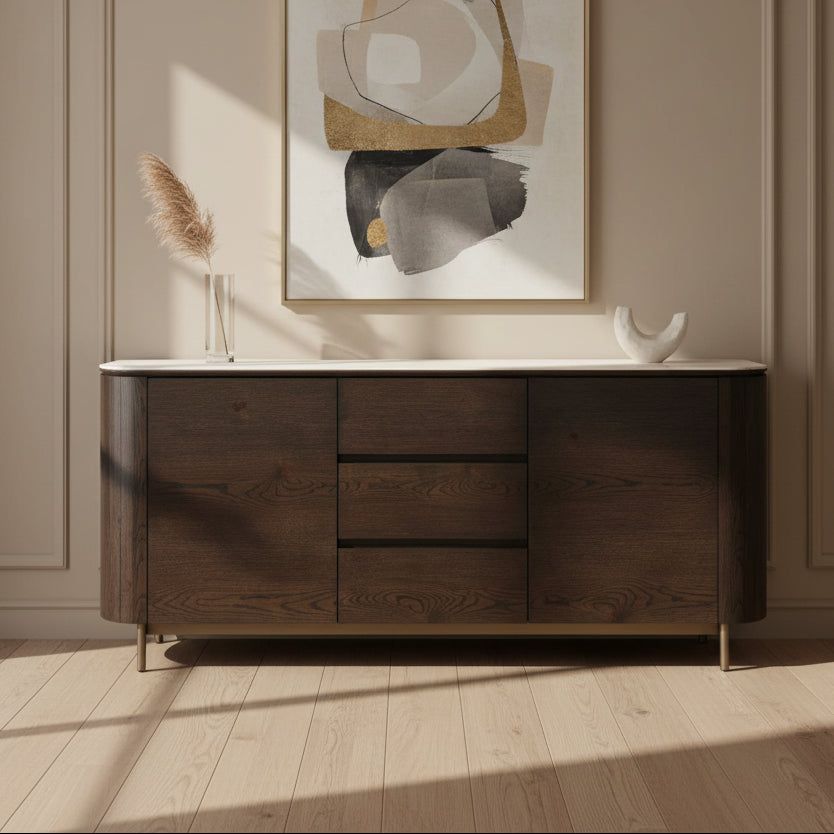 Alabaster Travertine Sideboard Consoles & Sideboards| Roots Furniture