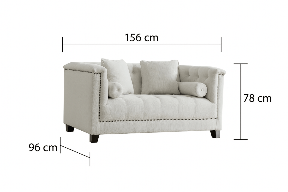 Alabid Linen off-White Loveseat (156cm) Sofas & Loveseats| Roots Furniture