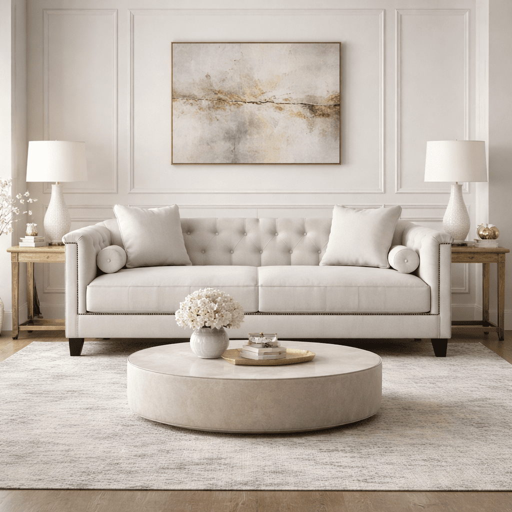 Alabid Linen off-White Sofa (216cm) Sofas & Loveseats| Roots Furniture