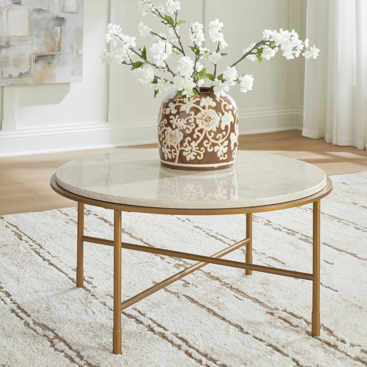 Alben Round Cocktail Table Coffee Tables| Ashley Homestore