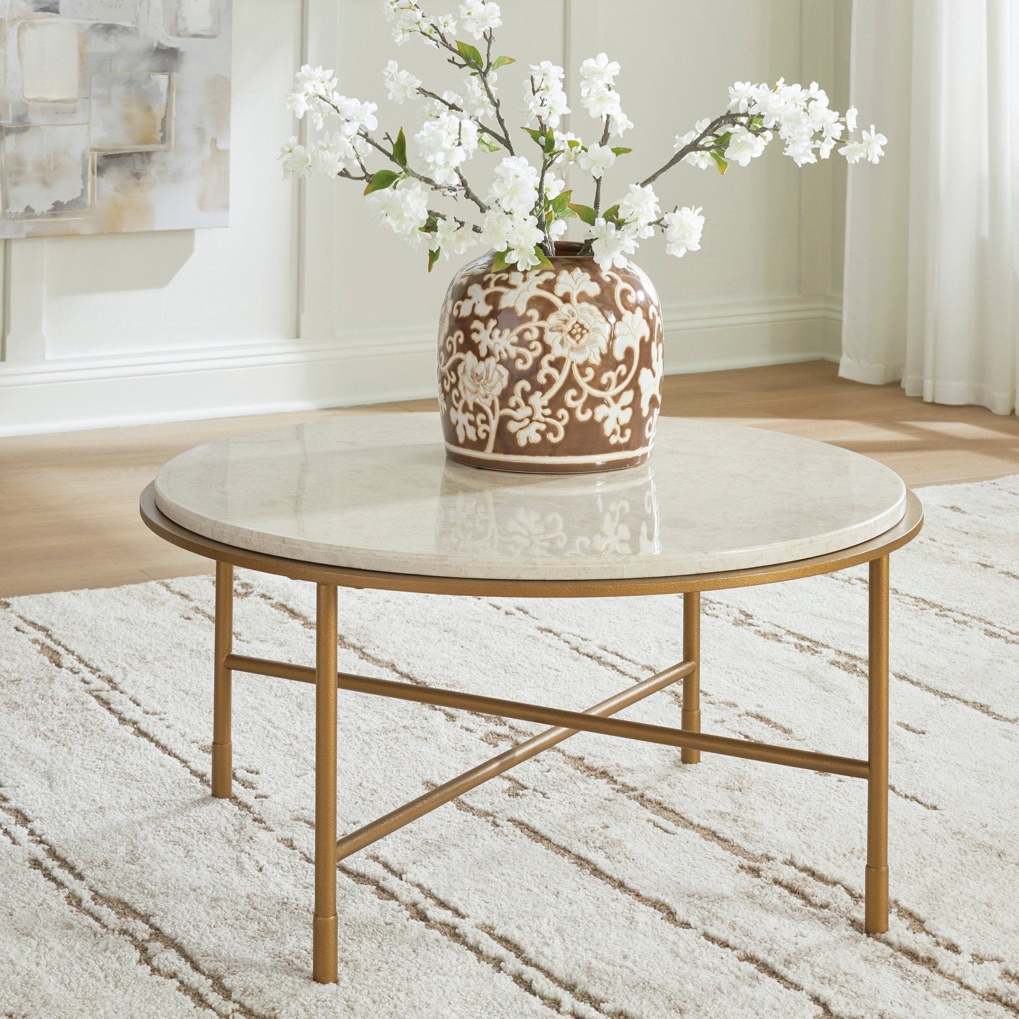 Alben Round Cocktail Table Coffee Tables| Ashley Homestore