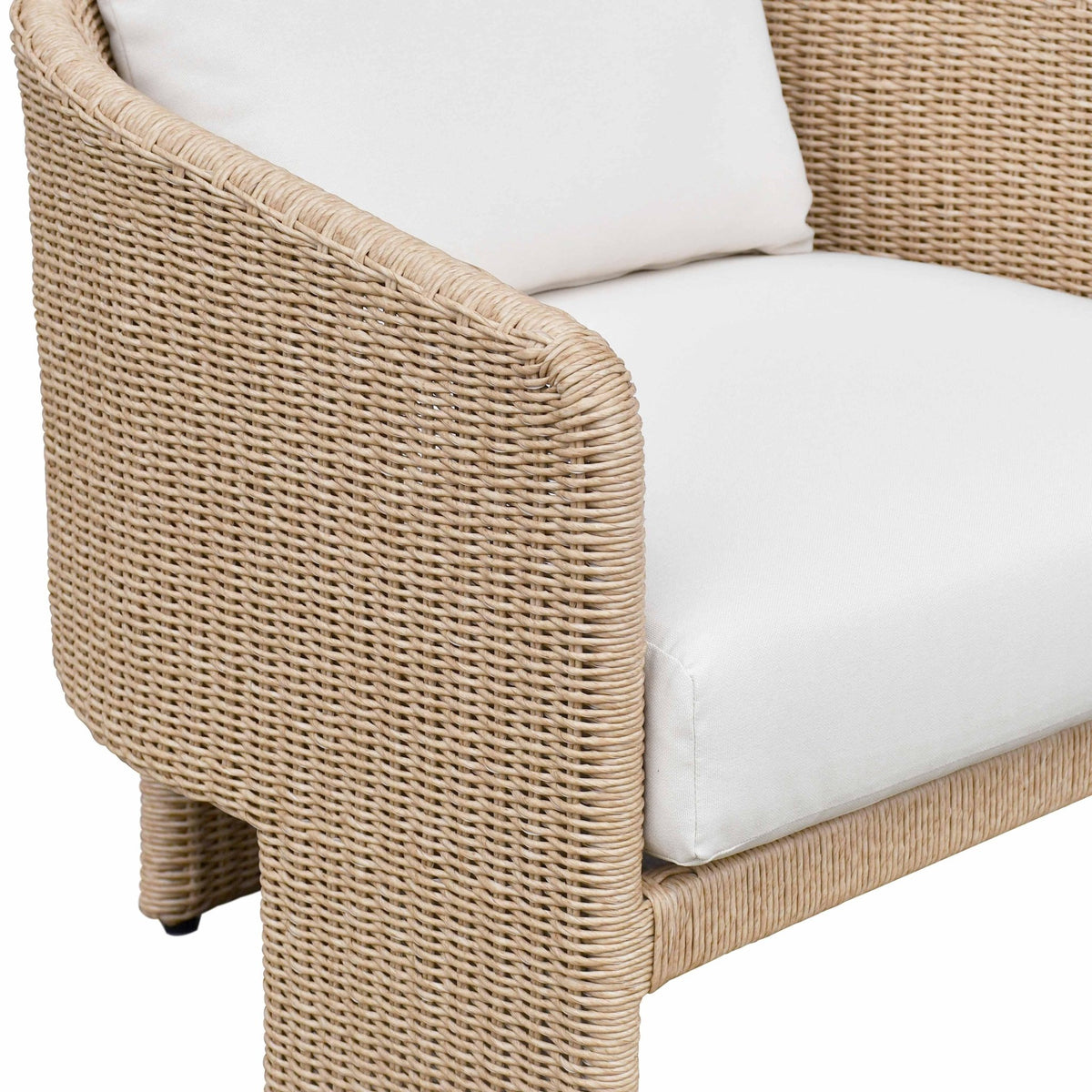Alexa Cream Performance Fabric Outdoor Armchair Chairs| TOV