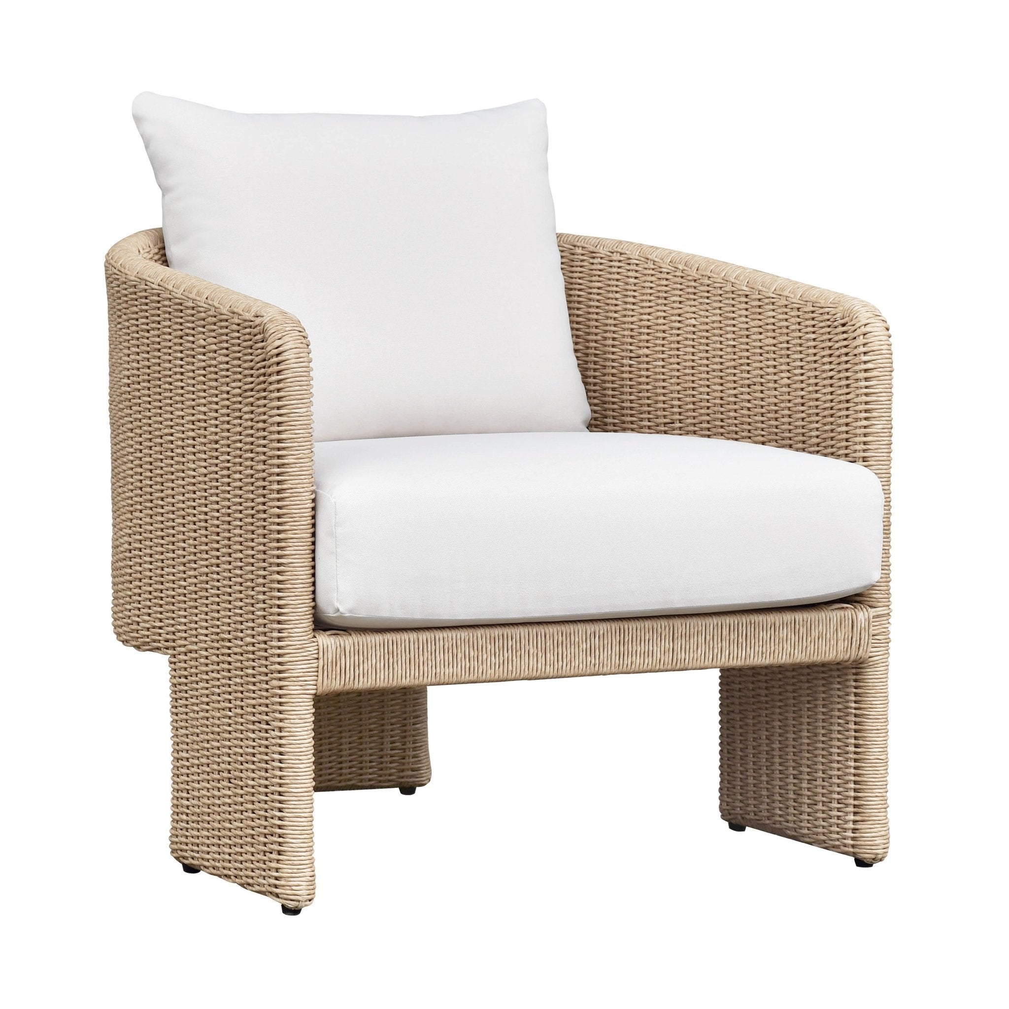 Alexa Cream Performance Fabric Outdoor Armchair Chairs| TOV