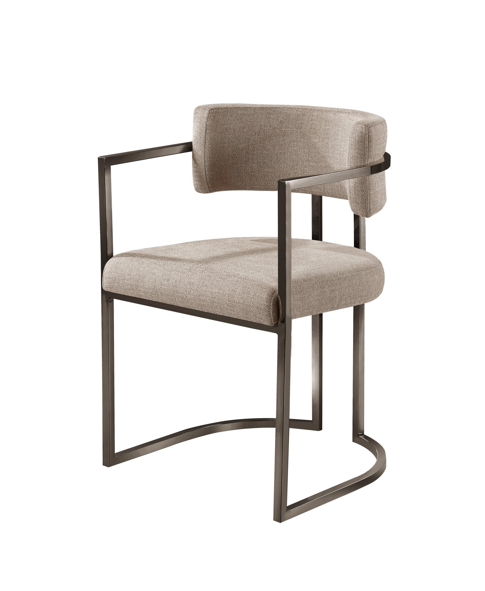 Alexa DC-603 Chair — Beige — Linen — Bronze Legs Dining Chairs| Al Rugaib Furniture