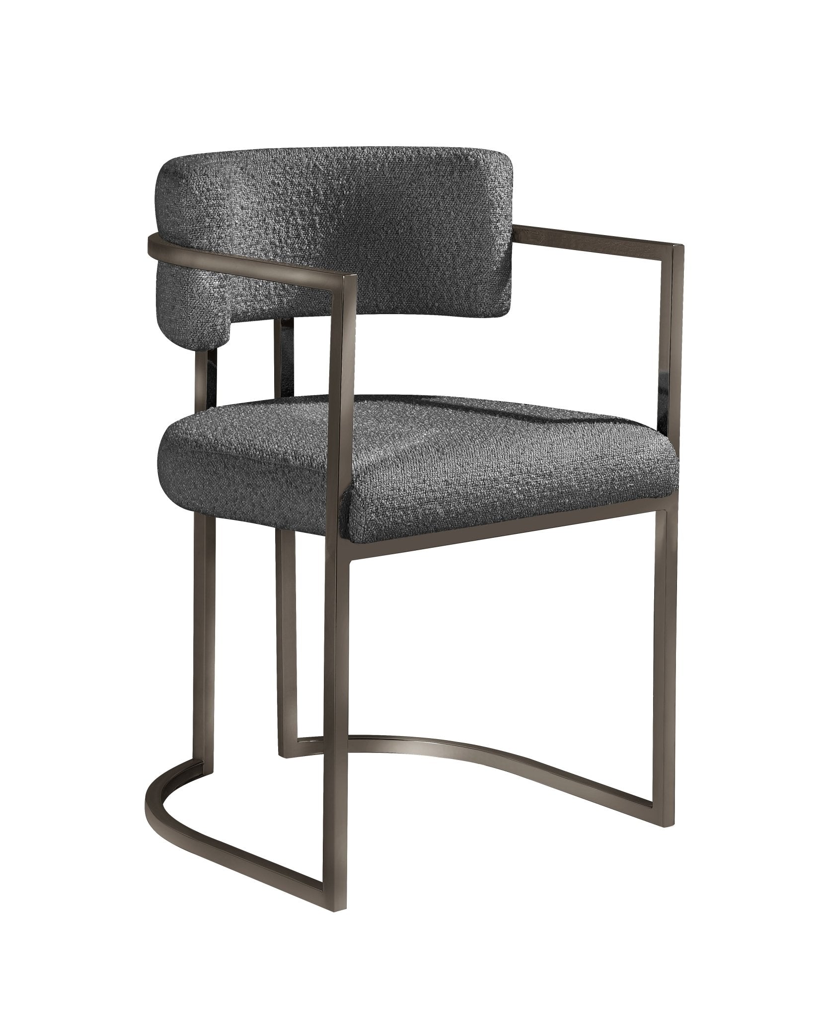 Alexa dark grey Dining Chair- Bronze Legs Dining Chairs| Roots Furniture