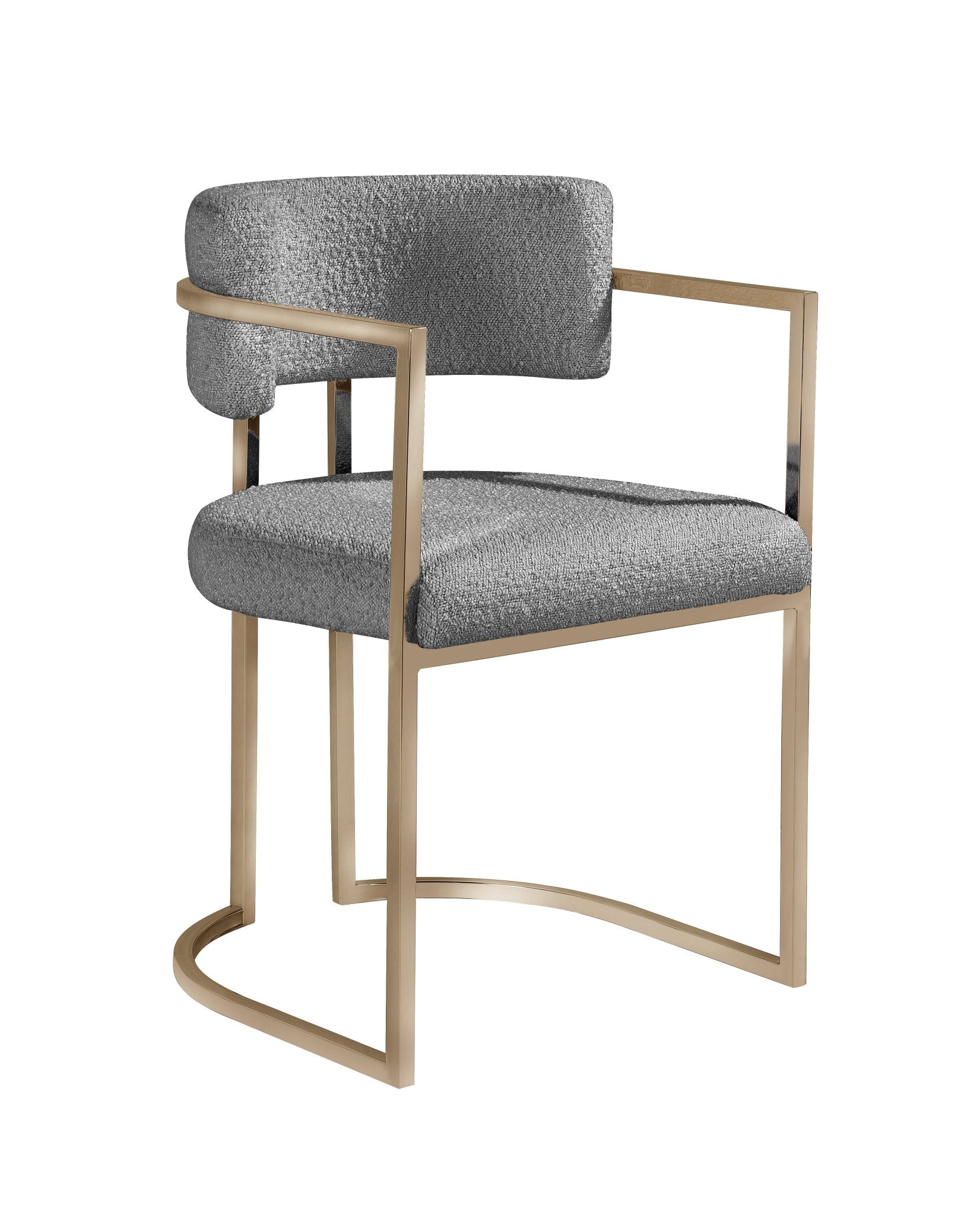 Alexa Light Grey Dining Chair- Gold Legs Dining Chairs| Roots Furniture