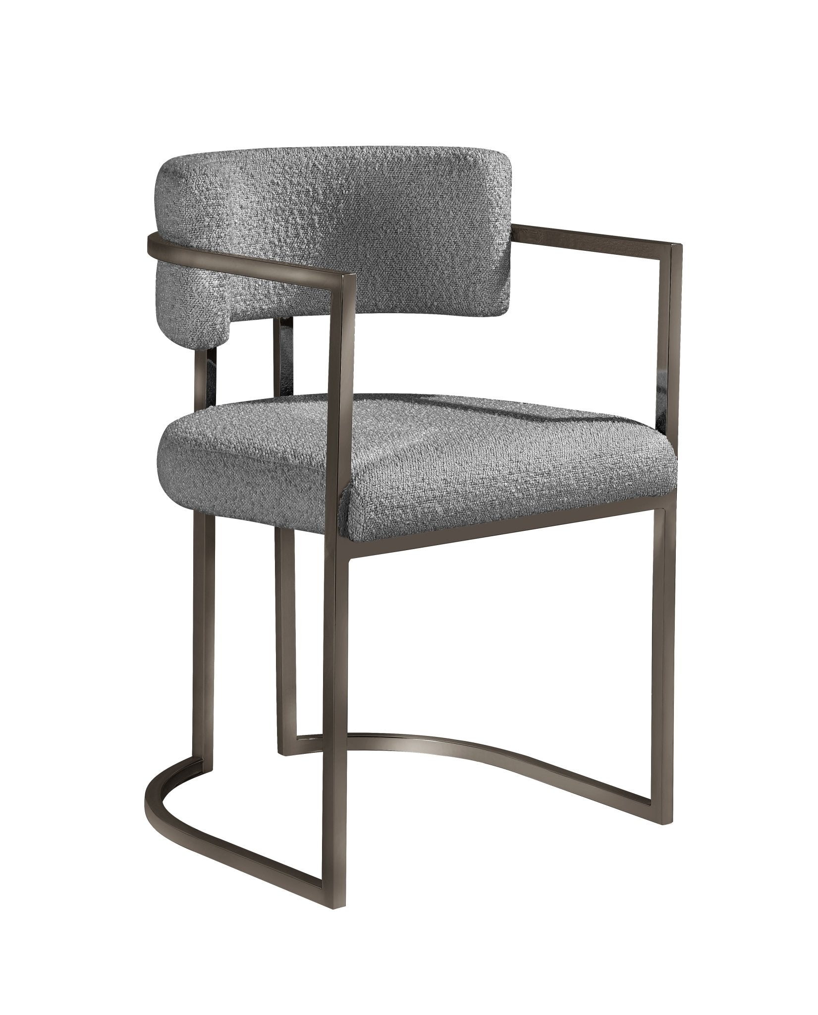 Alexa Light Grey Dining Chair- Bronze Legs Dining Chairs| Roots Furniture