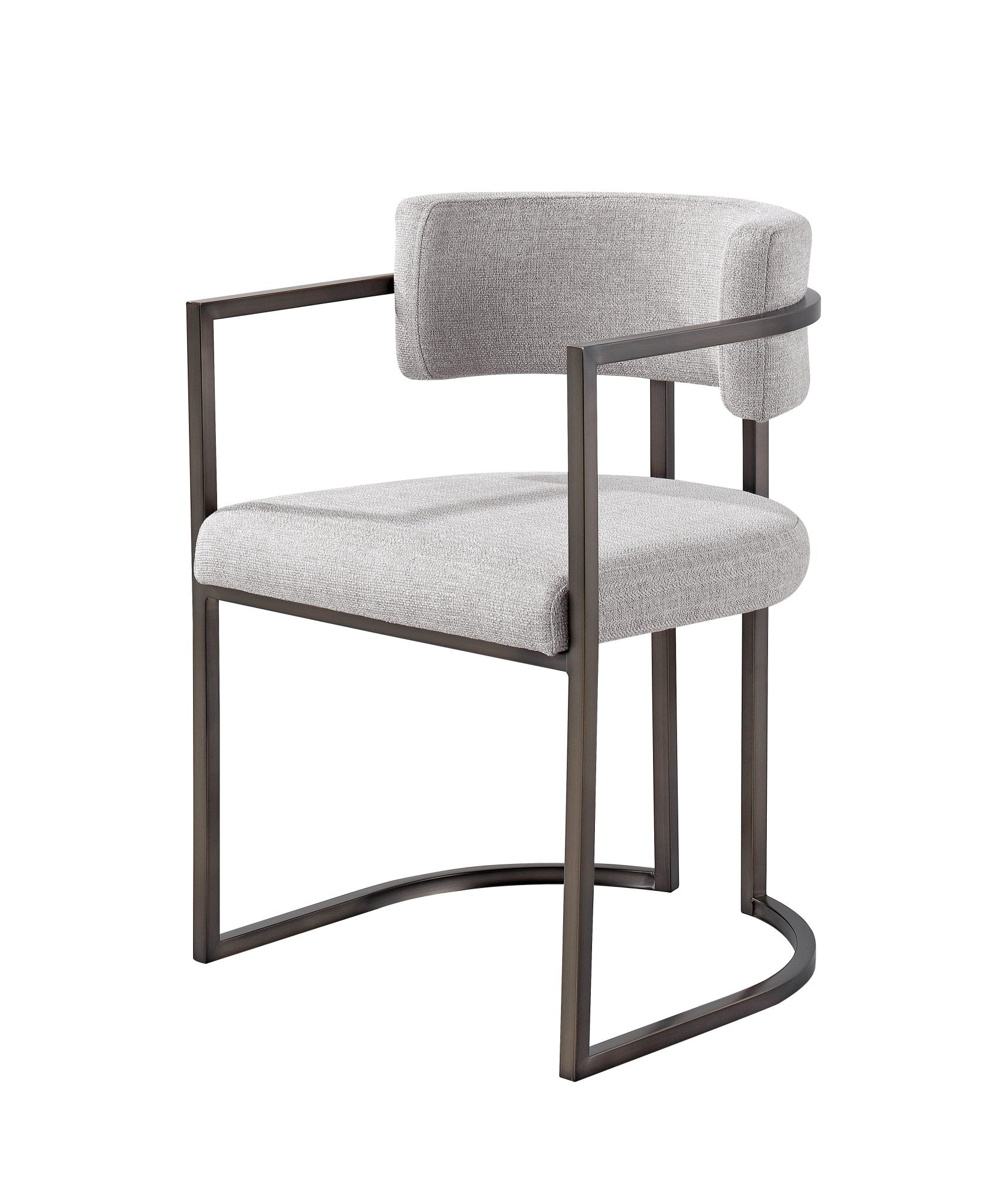 Alexa Light Grey Dining Chair- Bronze Legs Dining Chairs| Roots Furniture