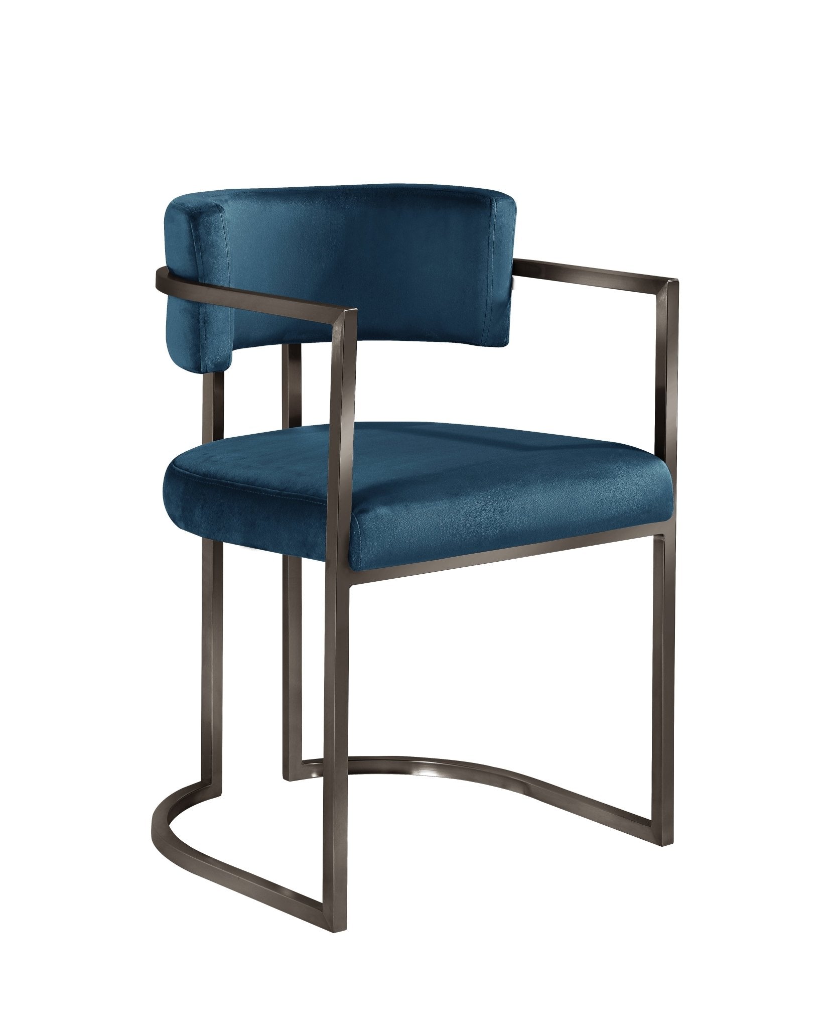 Alexa DC-603 Chair — Teal — Velvet — Bronze Legs Dining Chairs| Al Rugaib Furniture