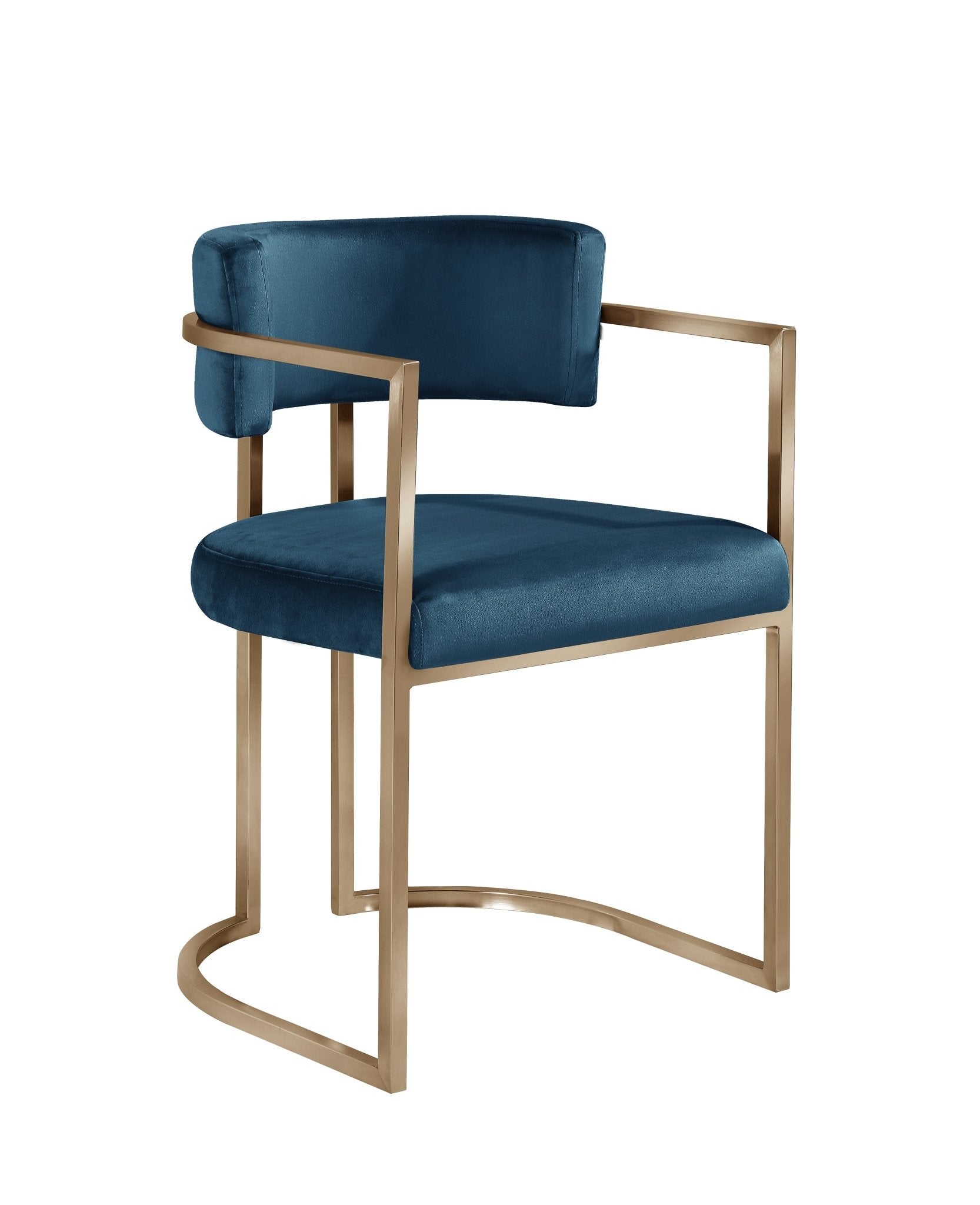 Alexa DC-603 Chair — Teal — Velvet (CY135-63) — Gold Legs Dining Chairs| Al Rugaib Furniture