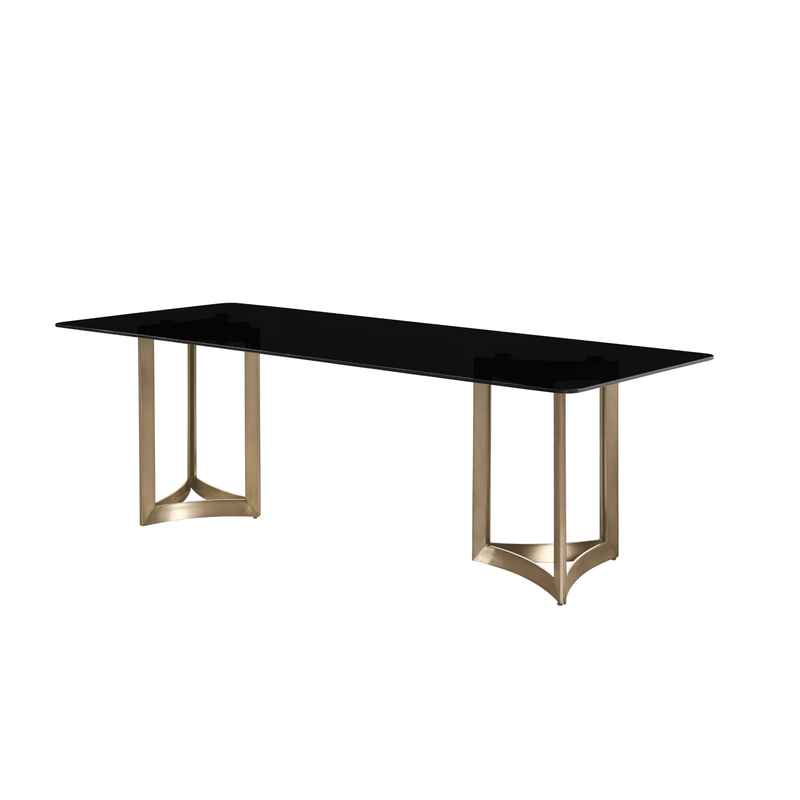 Alexa Glass Top Dining Table - Al Rugaib Furniture