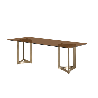 Alexa Glass Top Dining Table - Al Rugaib Furniture