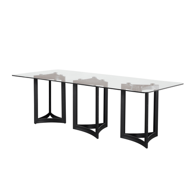 Alexa Glass Top Dining Table - Al Rugaib Furniture