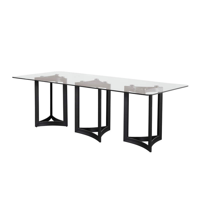 Alexa Glass Top Dining Table - Al Rugaib Furniture