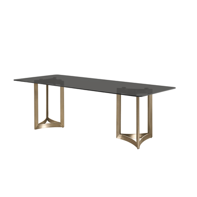 Alexa Glass Top Dining Table - Al Rugaib Furniture