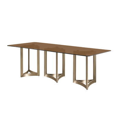 Alexa Glass Top Dining Table - Al Rugaib Furniture