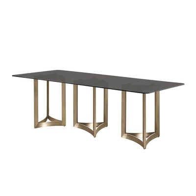 Alexa Glass Top Dining Table - Al Rugaib Furniture