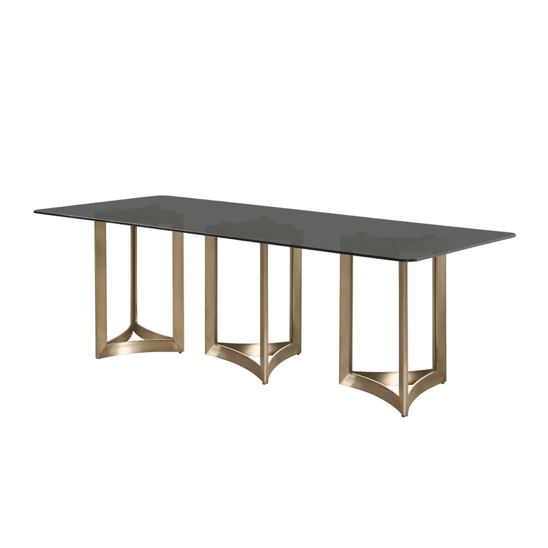 Alexa Glass Top Dining Table - Al Rugaib Furniture