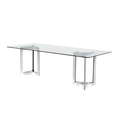 Alexa Glass Top Dining Table - Al Rugaib Furniture