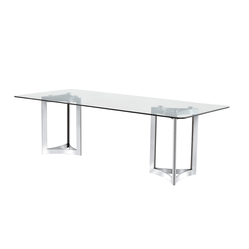 Alexa Glass Top Dining Table - Al Rugaib Furniture