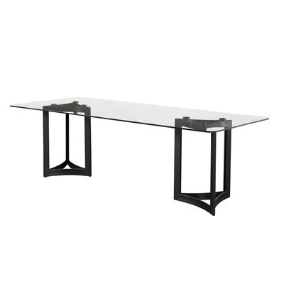 Alexa Glass Top Dining Table - Al Rugaib Furniture