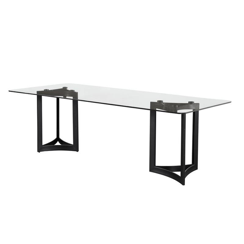 Alexa Glass Top Dining Table - Al Rugaib Furniture