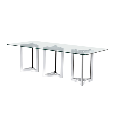 Alexa Glass Top Dining Table - Al Rugaib Furniture