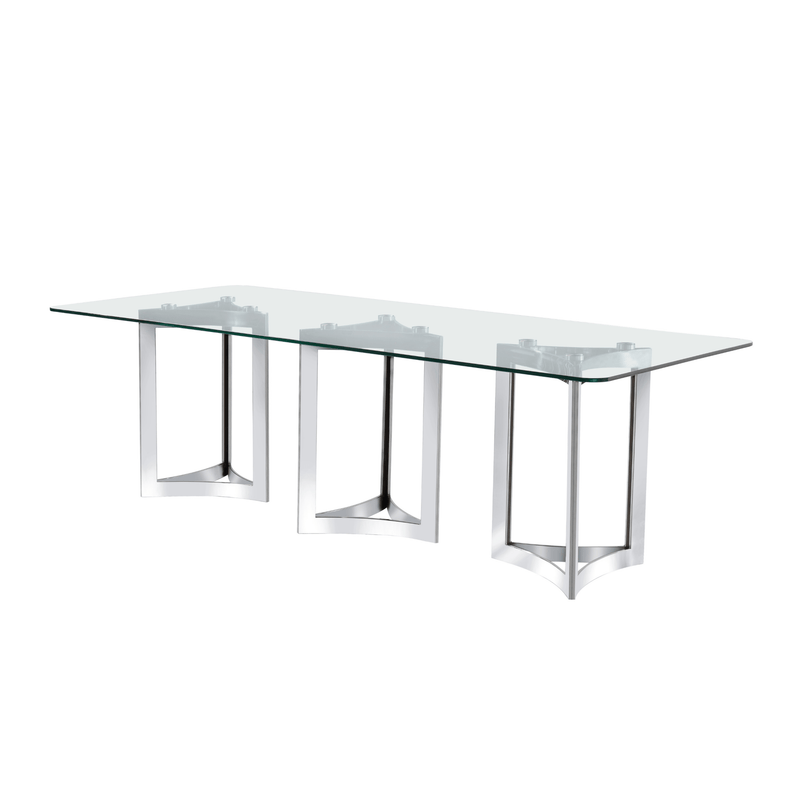 Alexa Glass Top Dining Table - Al Rugaib Furniture